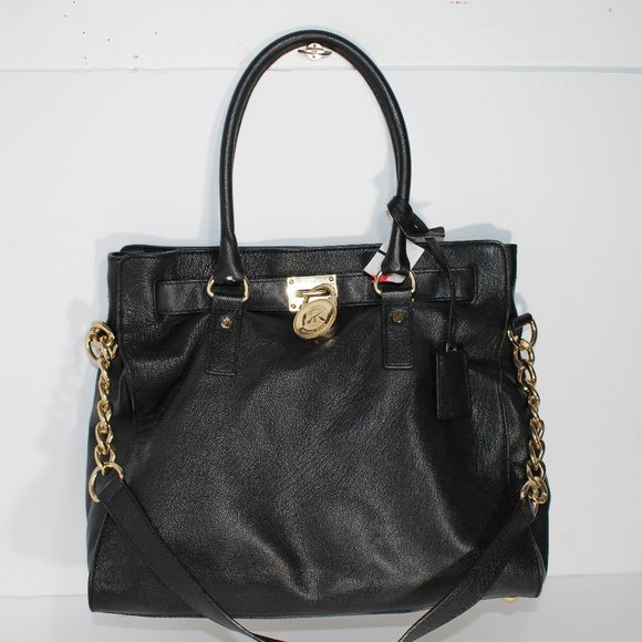 Michael Kors Hamilton Large Black Saffiano Leather - like new with lock - Picture 1 of 7